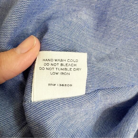 Hatch The Jules Dress Blue Plaid Chambray Maternity Dress OS NWT - Picture 11 of 14